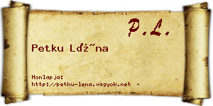 Petku Léna névjegykártya